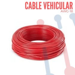 Cable Vehicular AWG 18 Rojo X Metro