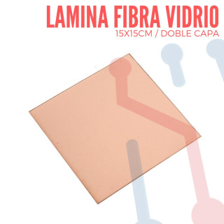 Lamina Virgen en  Fibra de Vidrio 15x15cm Doble Capa