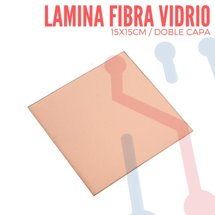 Lamina Virgen en  Fibra de Vidrio 15x15cm Doble Capa