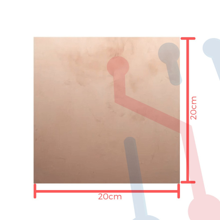 Lamina Cobrizada en Baquela 20X20