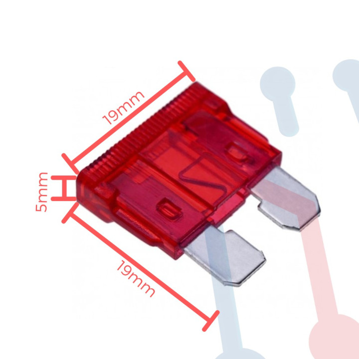 Fusible Medida Estandar para Carro 10 Amperios