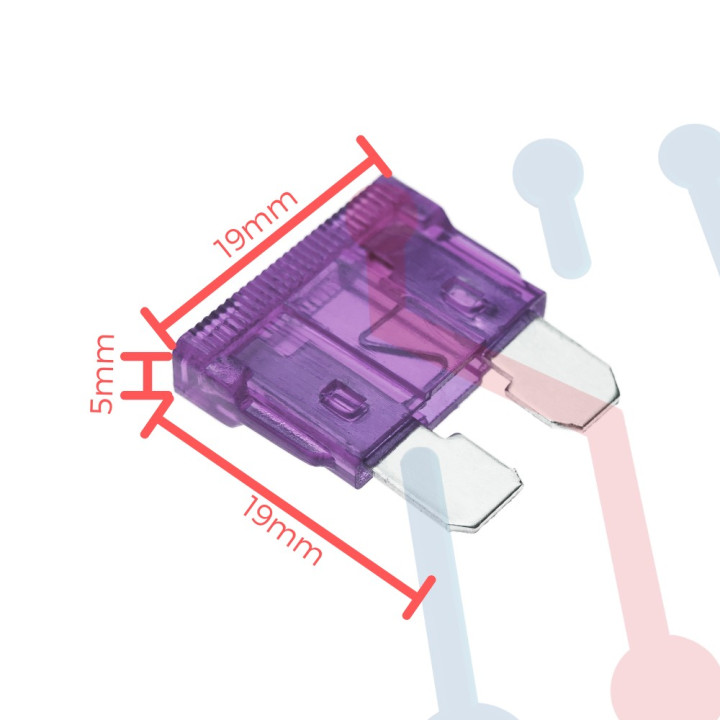 Fusible Medida Estandar para Carro 3 Amperios