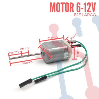 Motor 6-12VDC Eje Largo