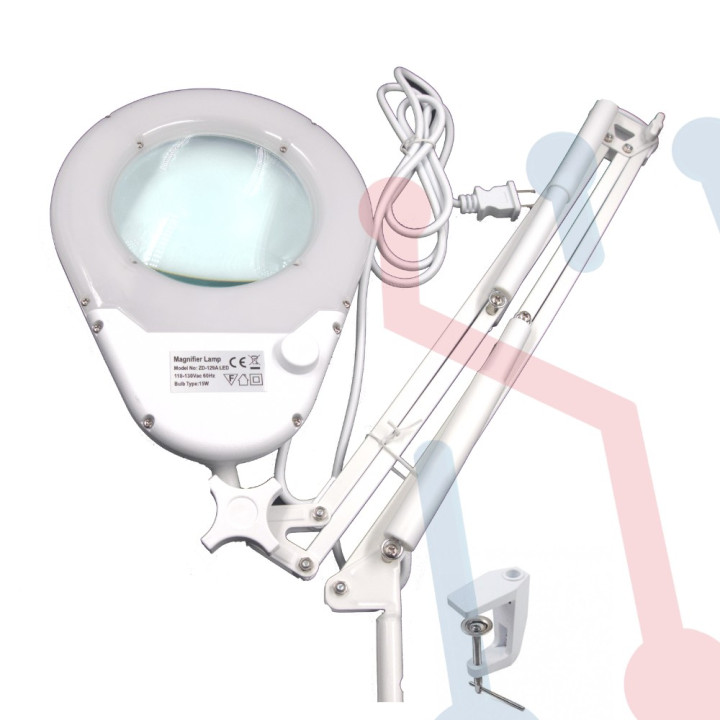 Lámpara articulada con lupa ZD-129A LED