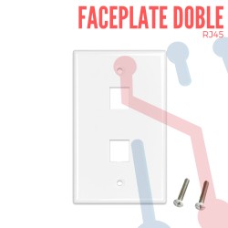 Faceplate Doble para Jack RJ45 