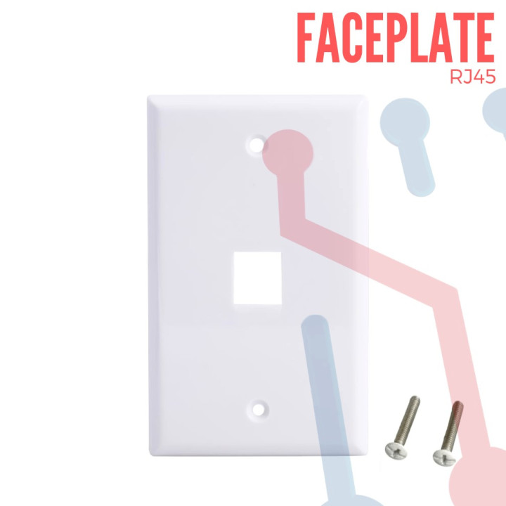 Faceplate Doble para Jack RJ45 