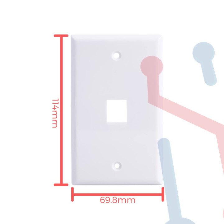 Faceplate Doble para Jack RJ45 