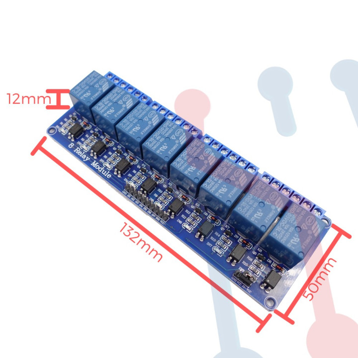 Tarjeta relé Optoacoplada x 8 salidas