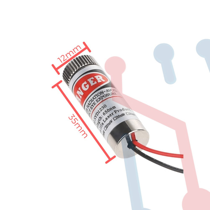 Diodo láser 5 mW Línea Roja