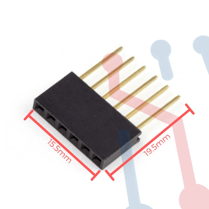 Header Hembra para Shield Arduino 6 Pin