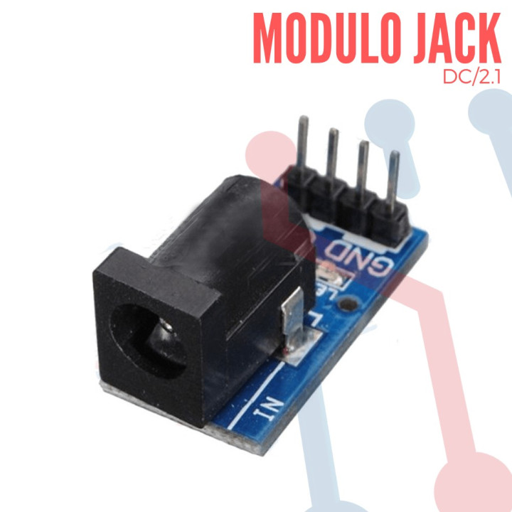Tarjeta con Jack DC 5*2.1mm para Arduino
