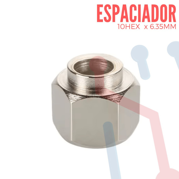 Espaciador Excéntrico 10Hex  x 6.35mm