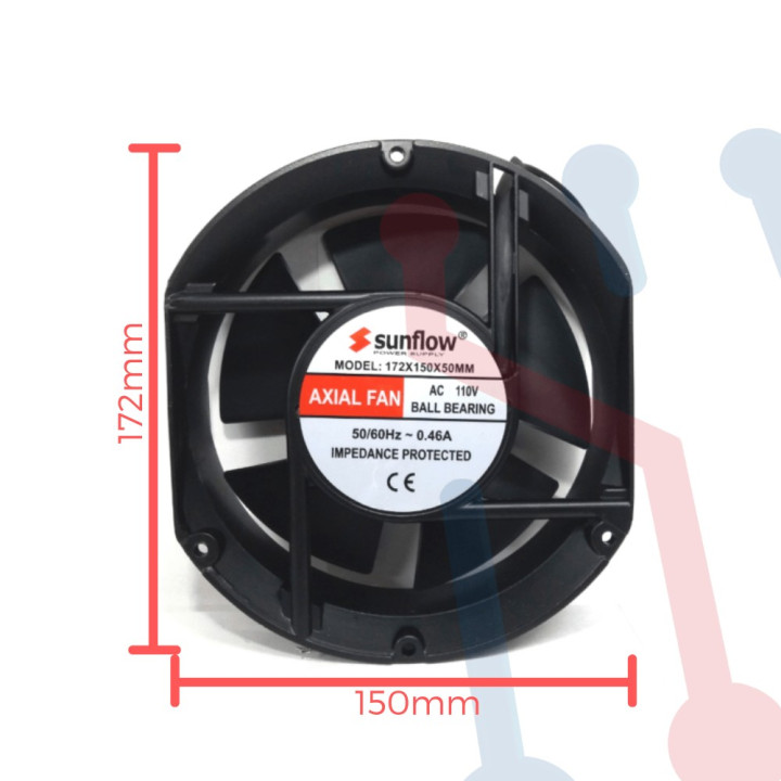 Ventilador 110V 172x150x50mm