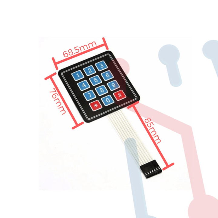 Teclado Matricial Membrana 4X3