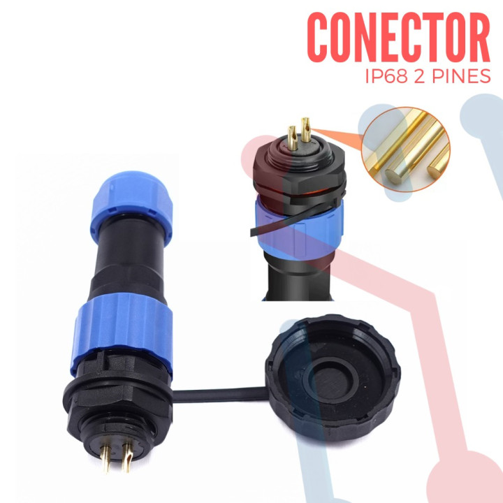 Conector IP68 SP17-2P