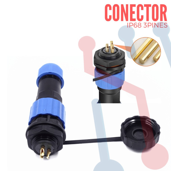 Conector IP68 SP17-3P