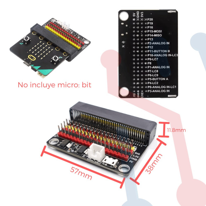 Shield de Expansión  GPIO Micro: Bit