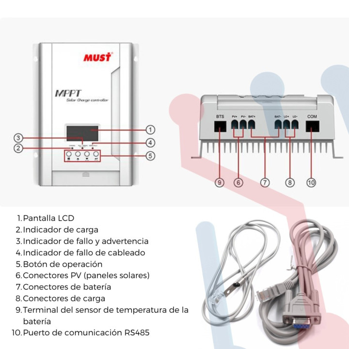 Controlador de Carga Solar 40A