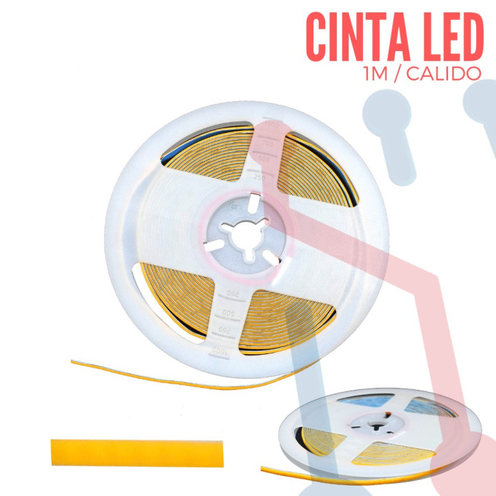 Cinta LED  COB Cálido 12V (1 Metro)