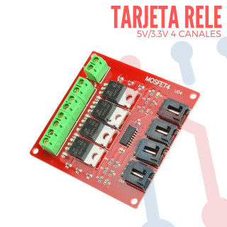 Tarjeta Relé Mosfet IRF540 4 Canales