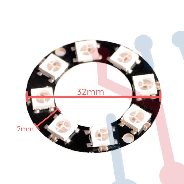Anillo LED  RGB WS2812 (8BIT)