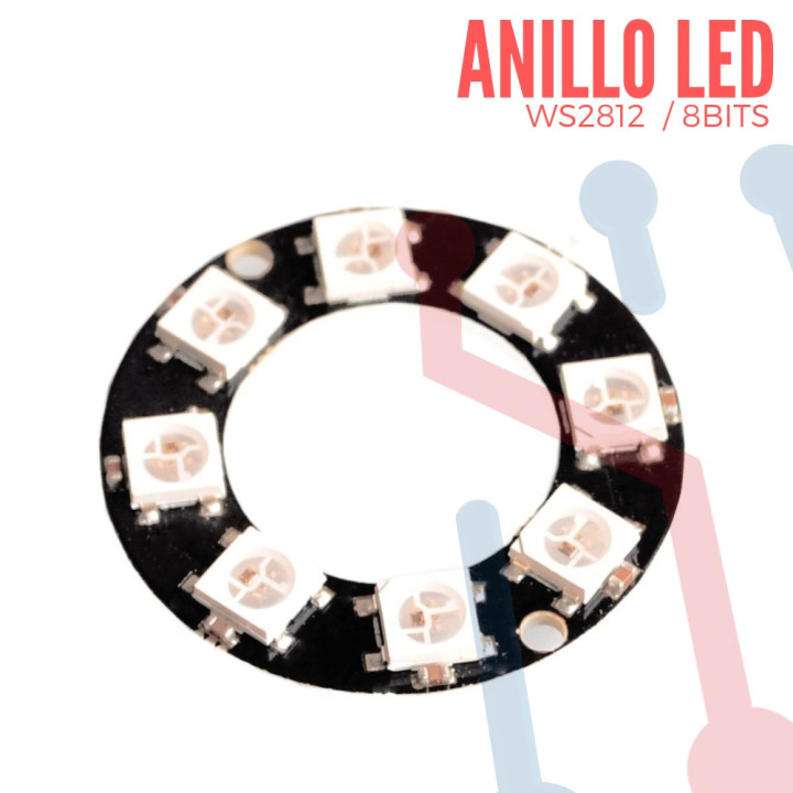 Anillo LED  RGB WS2812 (8BIT)