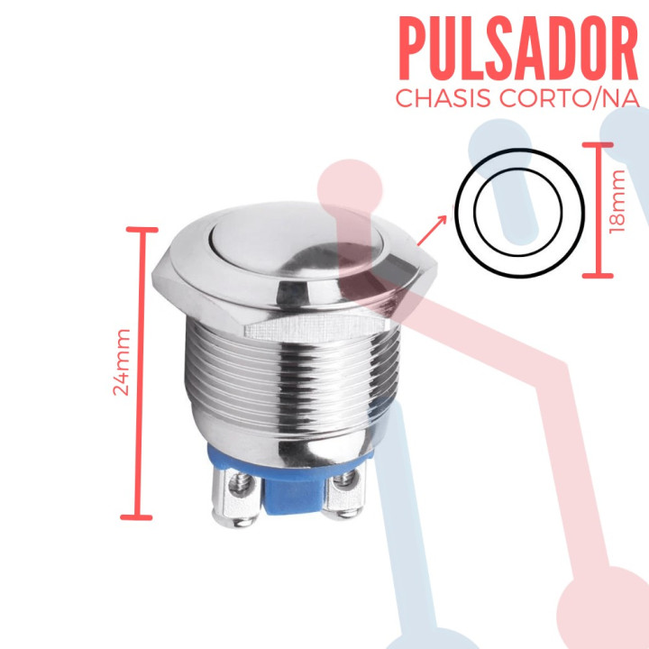 Pulsador Redondo Chasis Corto NA