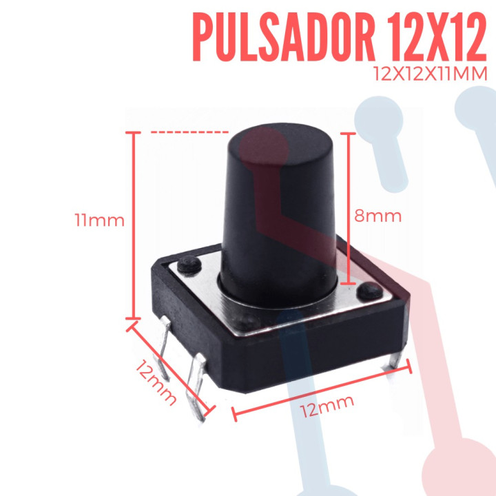 Pulsador 12x12x11mm