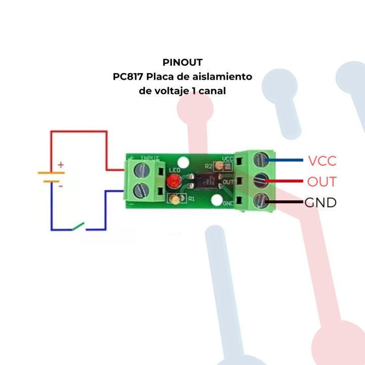 Tarjeta PC817 1CH 12V
