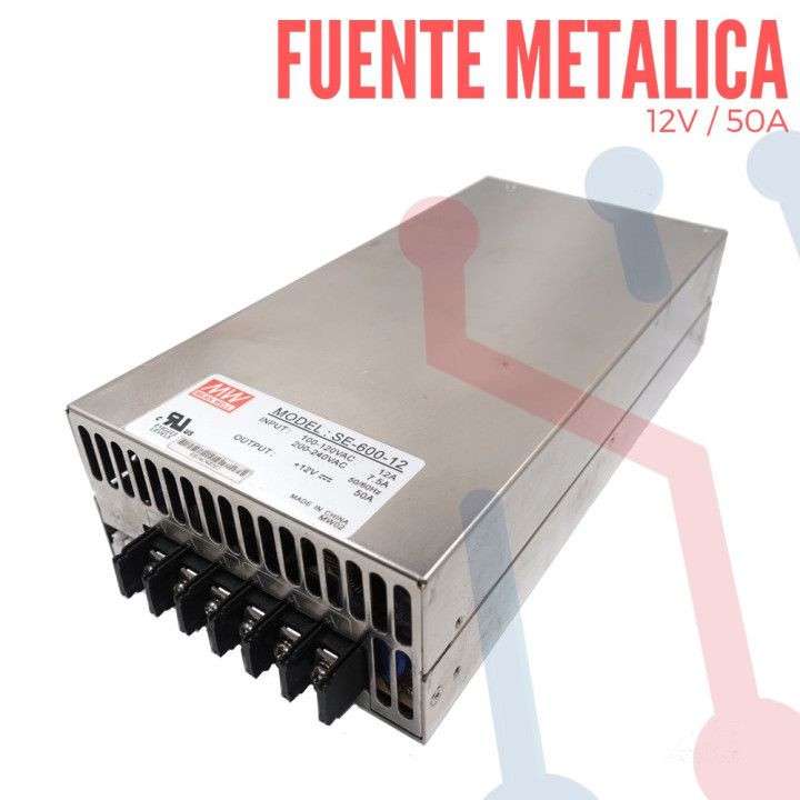 Fuente 12V 50A  Mean Well