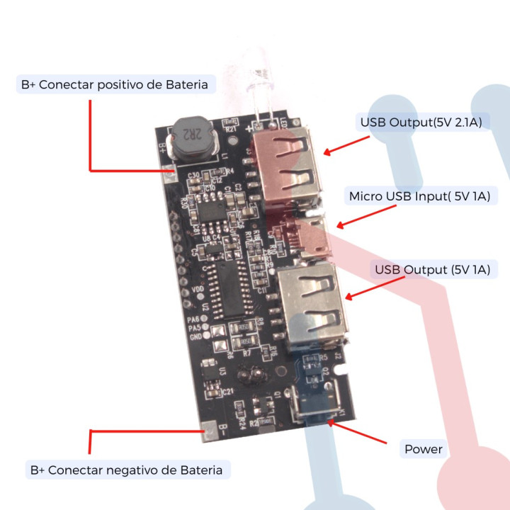 Módulo de Carga  para Power Bank
