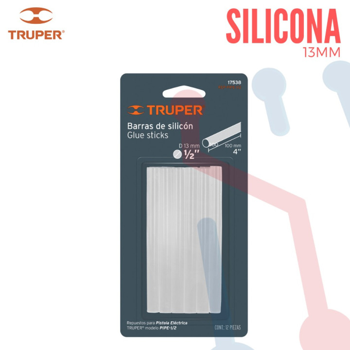Silicona de 13mm ( 12 piezas) TRUPER