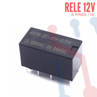 Relé de Ensamble 12V 8pines 1A