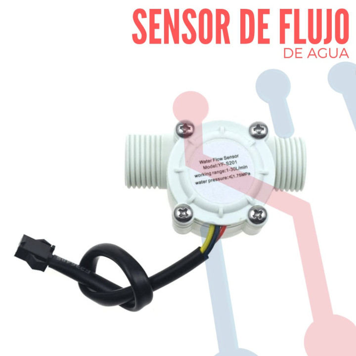 Sensor de flujo de agua 1/2" YF-S201