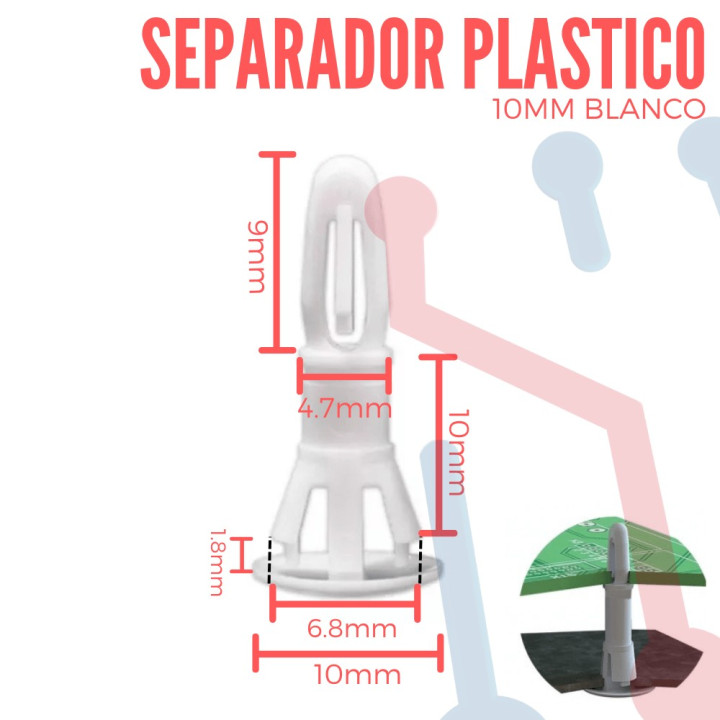 Separador Plástico 10mm Blanco