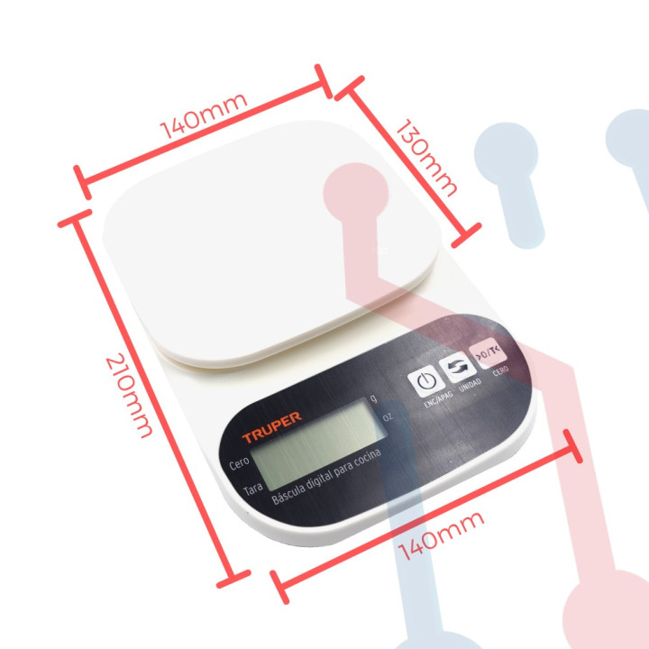 Gramera Digital con Pantalla LCD 5Kg