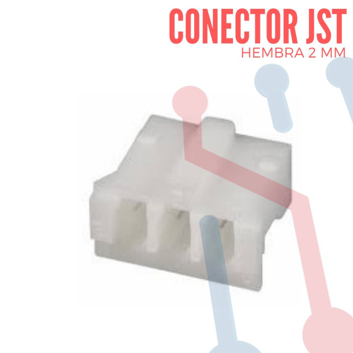 Conector JST PH 3 Pin Hembra de 2mm