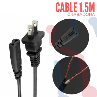 Cable de Poder Tipo Grabadora (1.5 Metros)