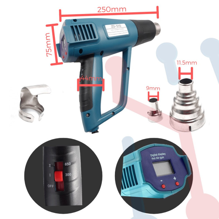 Pistola de Aire Caliente 1500W (ZD-510)
