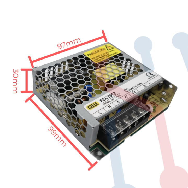 Fuente Suicheada 12V 6.3A 75W