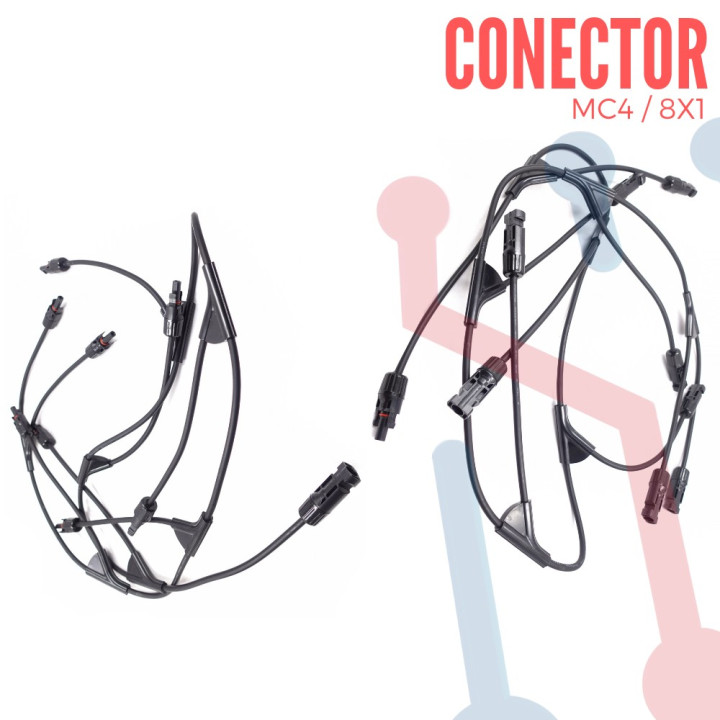 Conector MC4 para Panel Solar 8X1