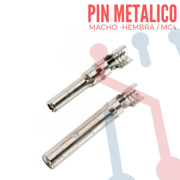 Pin Metalico Macho-Hembra para Conector MC4