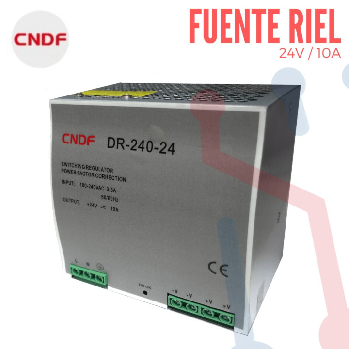 Fuente Riel 24V 10A (CNDF)
