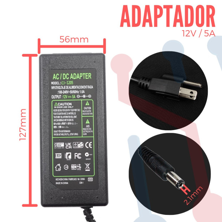 Adaptador de Voltaje 12V 5A