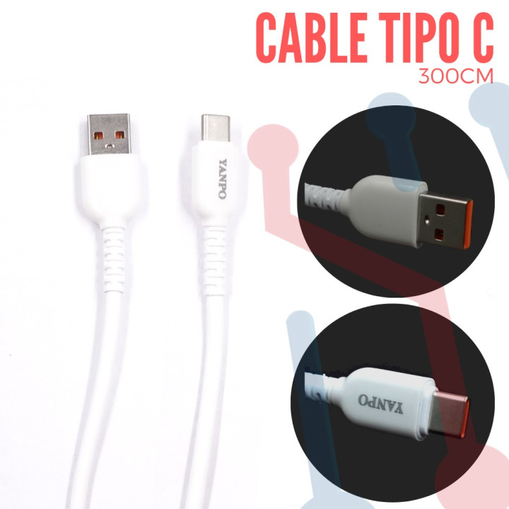 Cable USB A  USB Tipo C  3 Metros