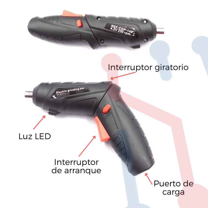 KIT Destornillador Recargable 250 rpm