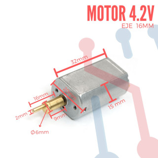 MotorDC 4.2V para Máquina Eje Corto