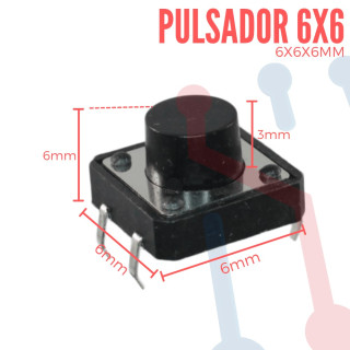 Pulsador 6x6x6mm