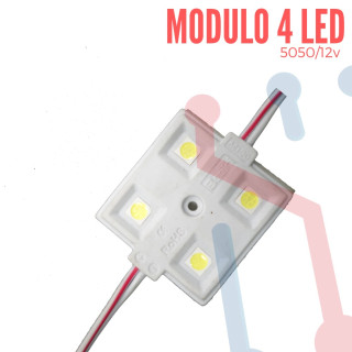 Modulo 4 led 5050 12V blanco