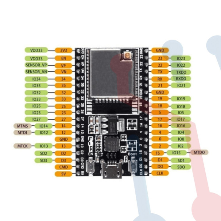 Modulo WIFI ESP32-WROOM-32U (38 Pines)
